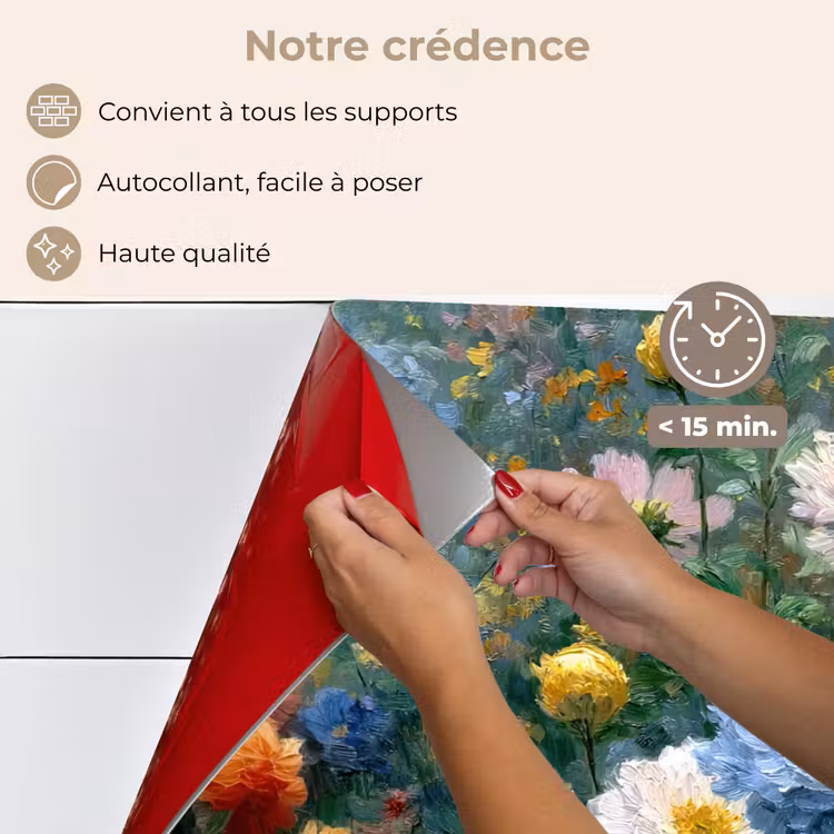 Fond de hotte - Gros plan - champ - fleurs - coloré — 4
