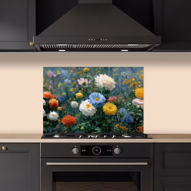 Fond de hotte - Gros plan - champ - fleurs - coloré — 5