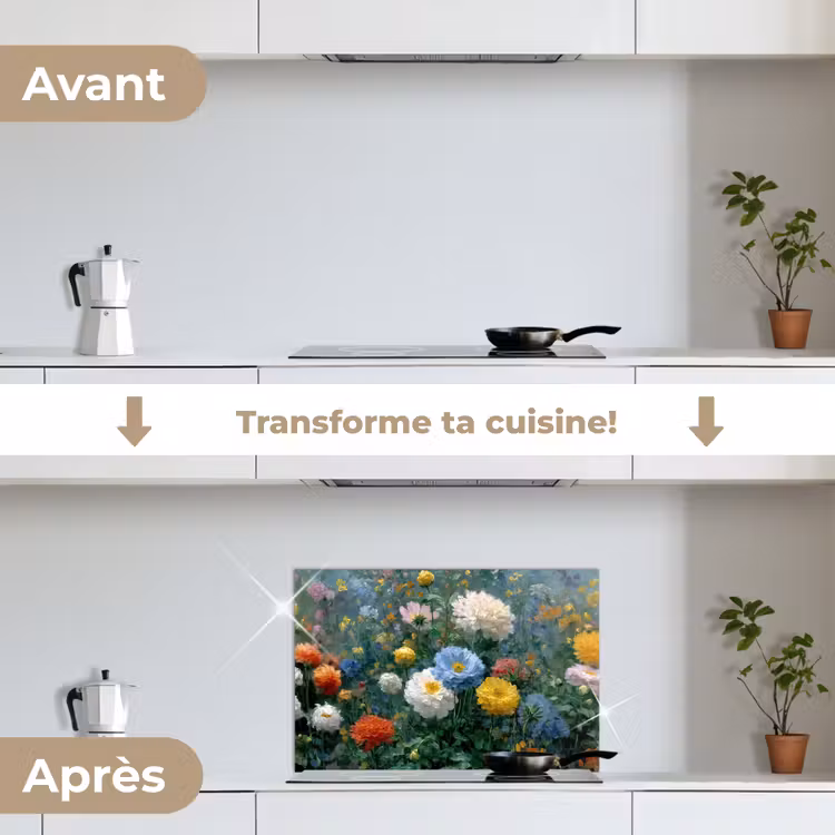 Fond de hotte - Gros plan - champ - fleurs - coloré — 7