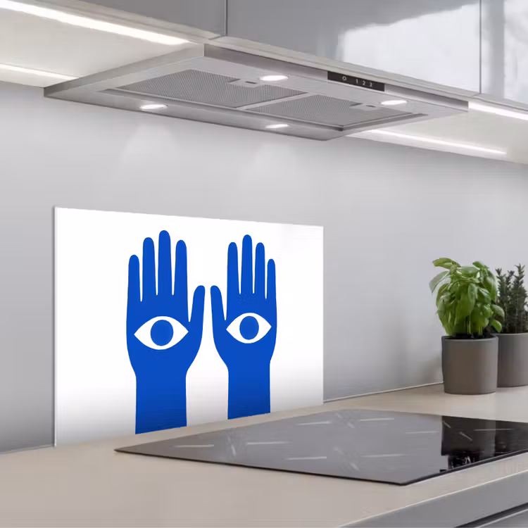 Fond de hotte - Mains - Deux - Yeux - Bleus — 1