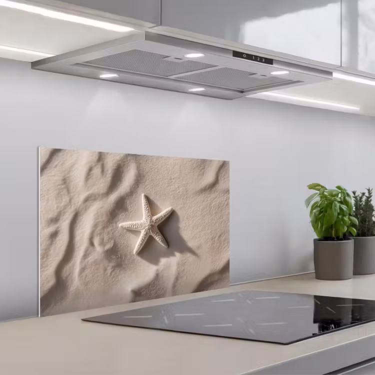 Fond de hotte - Plage - Etoile de mer - Sable - Beige — 1