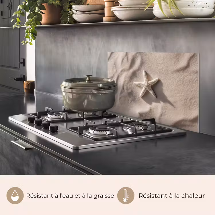 Fond de hotte - Plage - Etoile de mer - Sable - Beige — 2