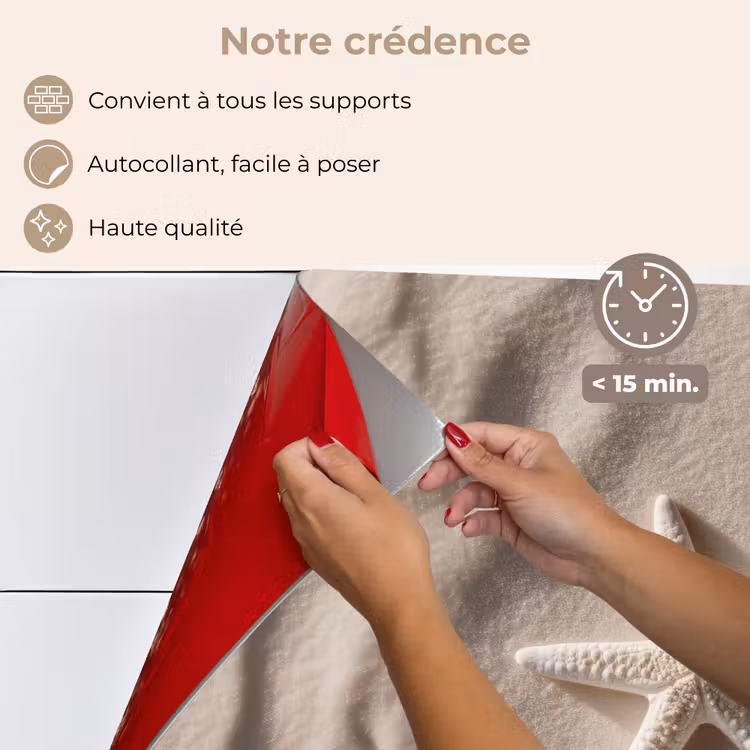 Fond de hotte - Plage - Etoile de mer - Sable - Beige — 4