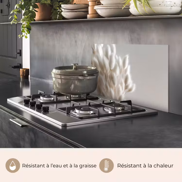 Fond de hotte - Plumes - Beige - Minimaliste — 2