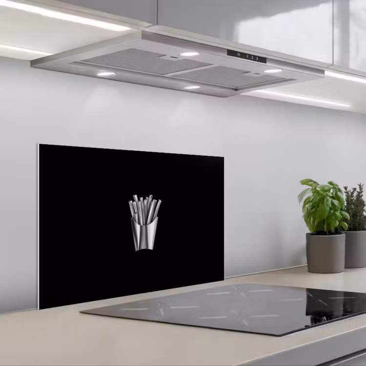 Fond de hotte - Frites - Futuriste - Argent — 1