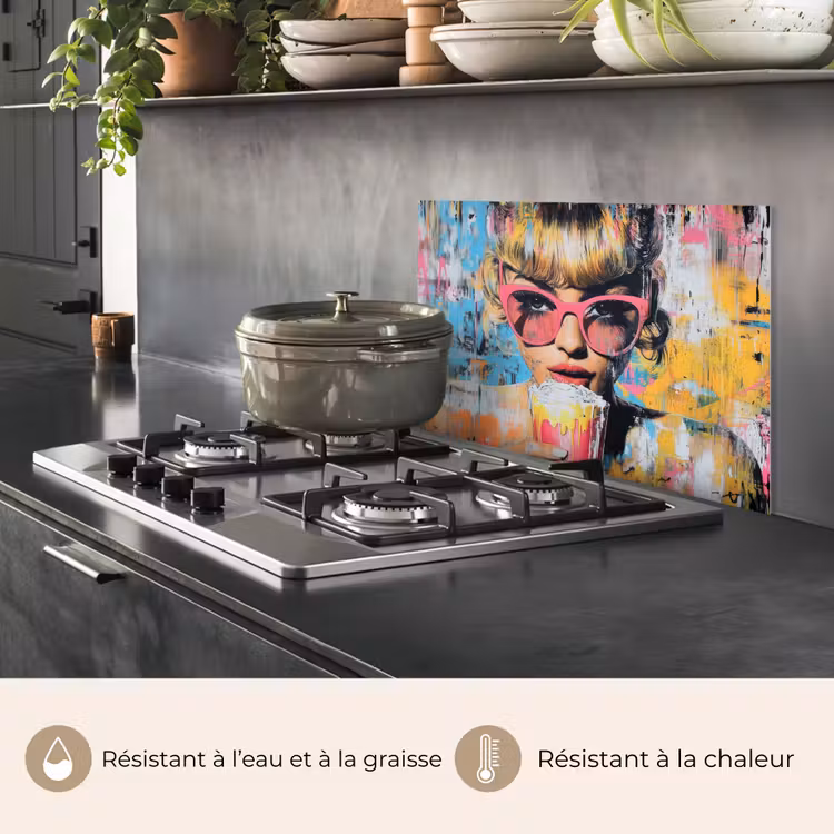 Fond de hotte - Lunettes de soleil - Femme - coloré - éclaboussures de peinture — 2