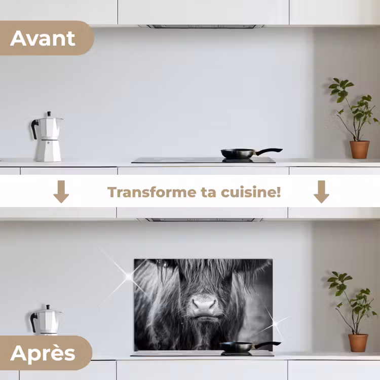 Fond de hotte - Highlander écossais - Vache - Noir - Blanc - Animaux — 7