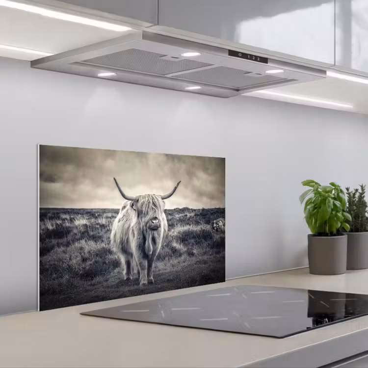 Fond de hotte - Highlander écossais - Animaux - Nuages - Vache - Nature — 1