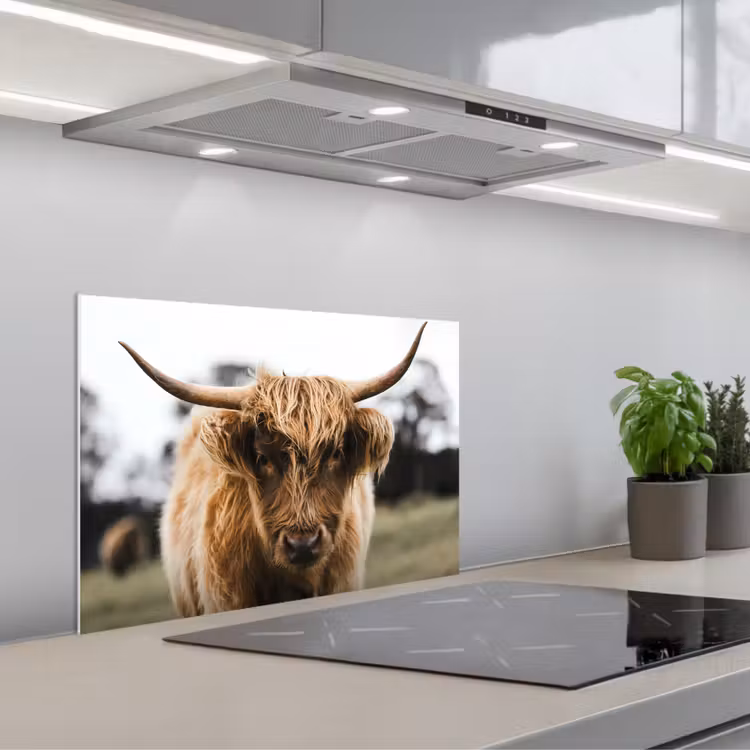 Fond de hotte - Highlander écossais - Vache - Herbe - Animaux - Nature — 1