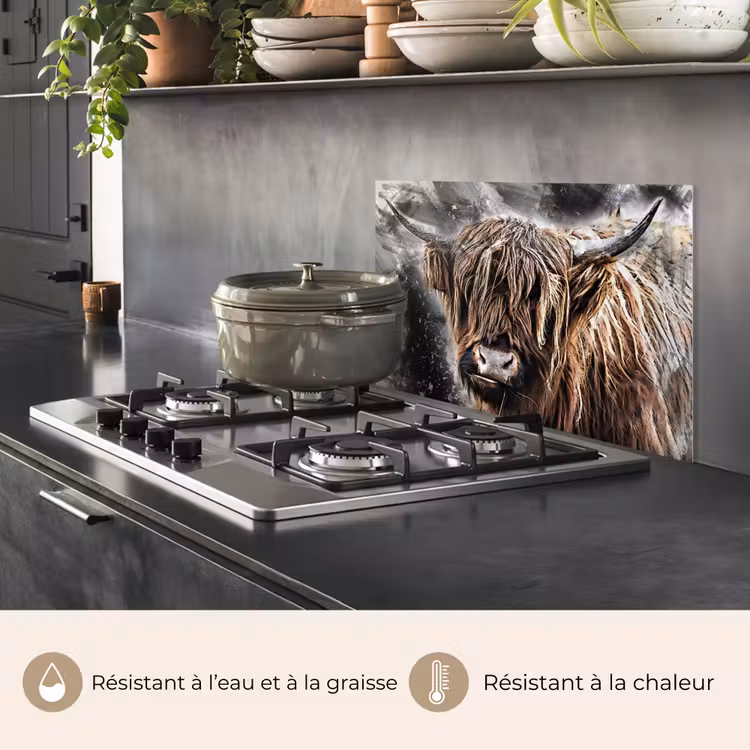 Fond de hotte - Scottish Highlander - Peinture - Vache — 2