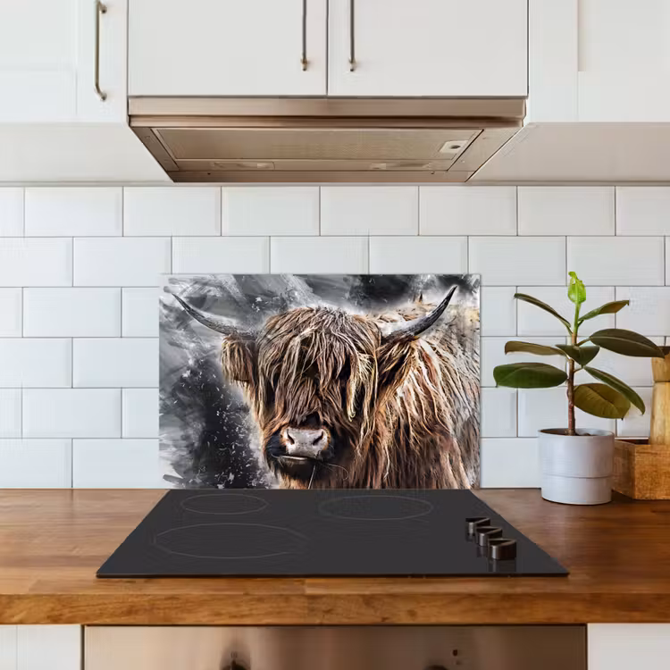 Fond de hotte - Scottish Highlander - Peinture - Vache — 3