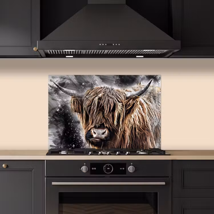 Fond de hotte - Scottish Highlander - Peinture - Vache — 5