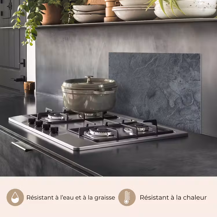 Fond de hotte - Gris - Béton - Ardoise - Texturé - Rétro — 2