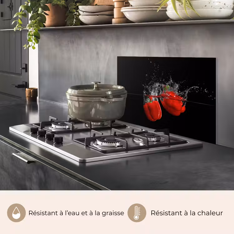 Fond de hotte - Poivron - Légume - Nature morte - Eau - Rouge — 2