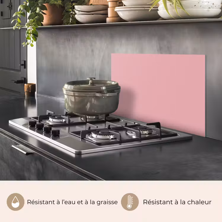 Fond de hotte - Rose - Intérieur - Solide - Couleur — 2