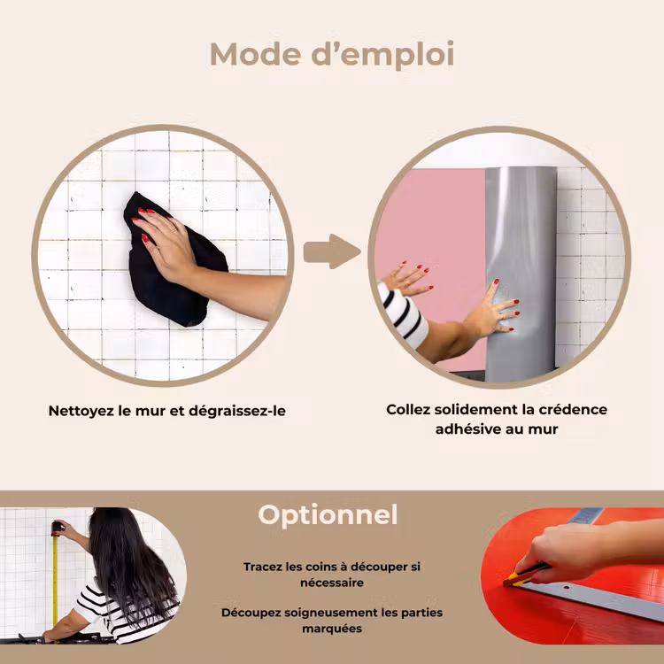 Fond de hotte - Rose - Intérieur - Solide - Couleur — 6