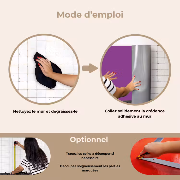 Fond de hotte - Pourpre - Couleurs - Solide — 6