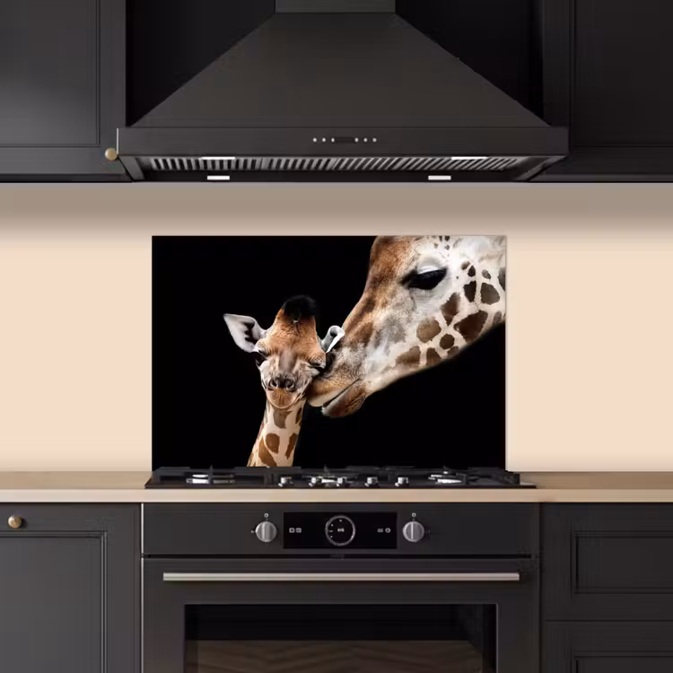 Fond de hotte - Girafe - Animaux - Noir - Portrait - Animaux — 5