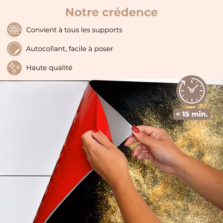 Fond de hotte - Poudre d'or sur fond noir — 4