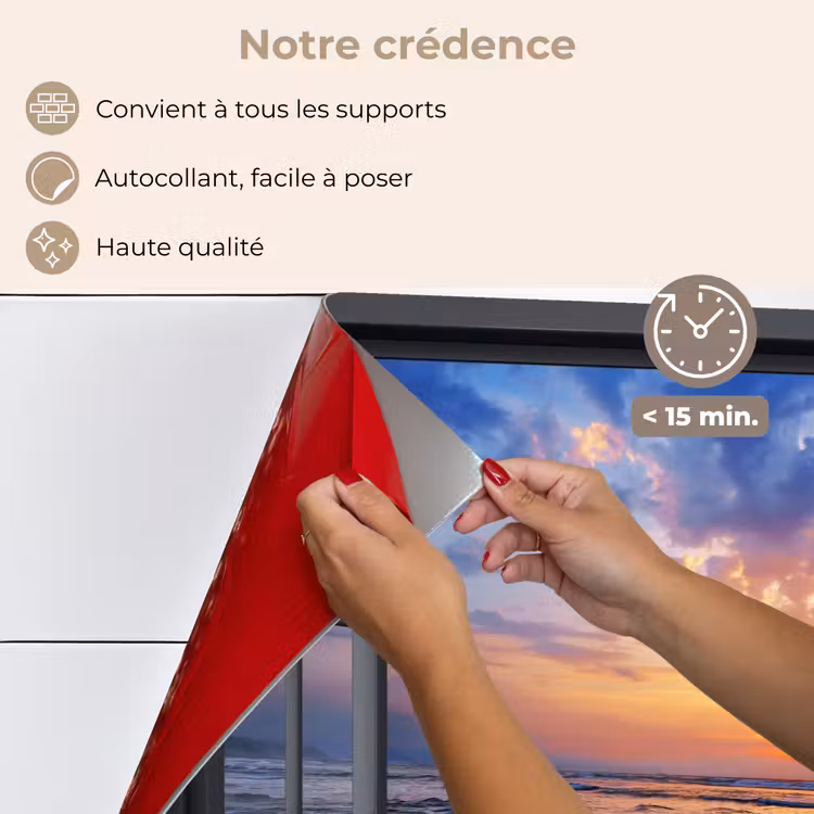 Fond de hotte - Point de vue du coucher de soleil sur la mer — 4