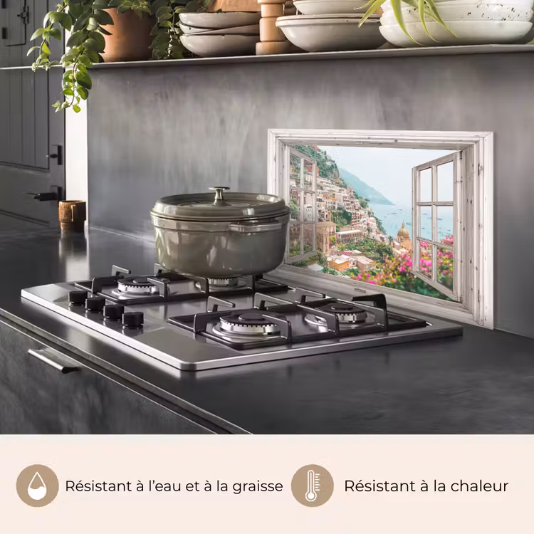 Fond de hotte - Vue - Italie - Fleurs - Mer - Côte - Ville - Montagnes — 2