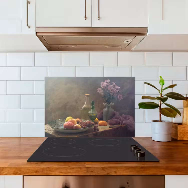 Fond de hotte - Nature morte - Artistique - Peinture - Fleurs - Pourpre - Fruit - Éclairage — 3