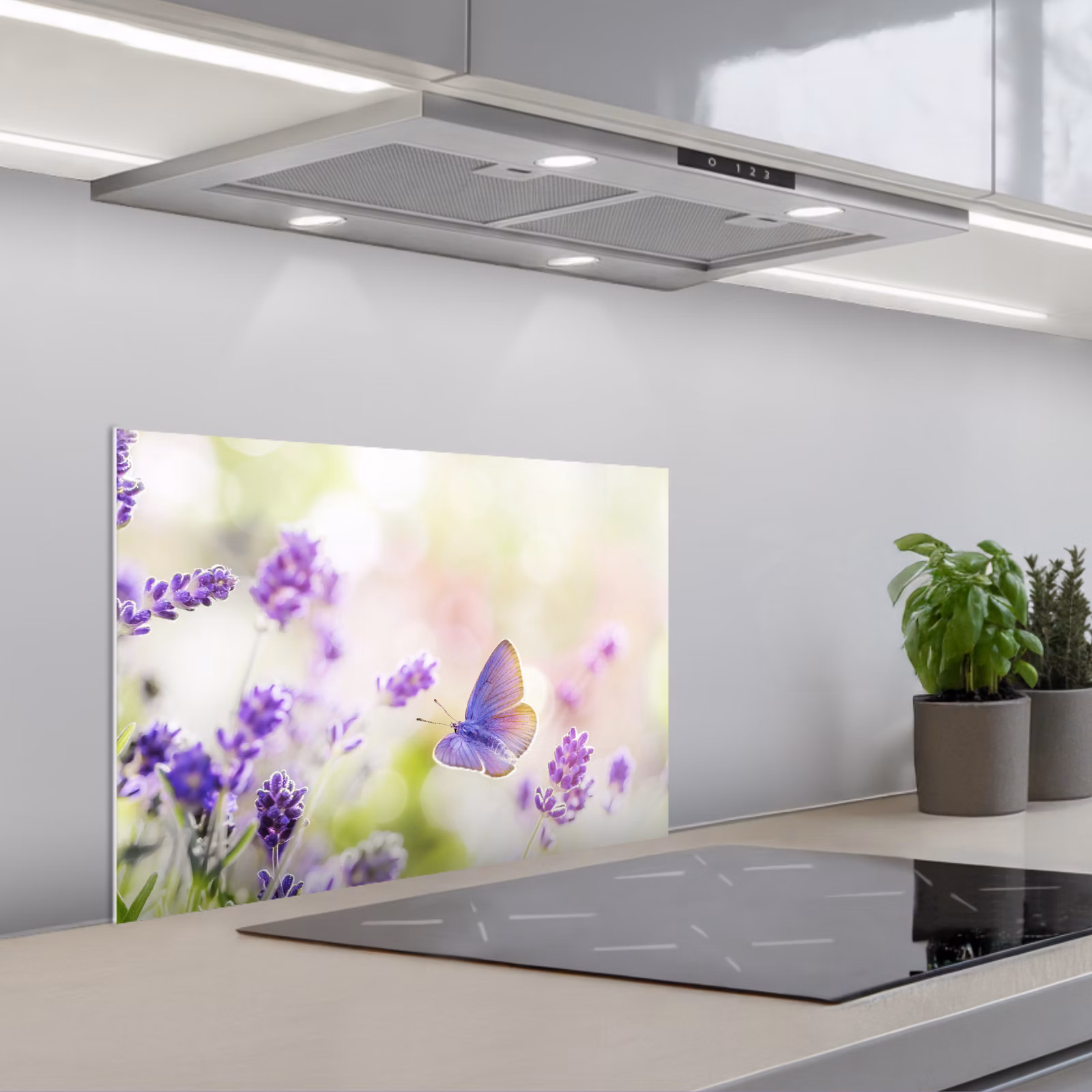 Fond de hotte - Lavande - Papillon - Fleurs — 1