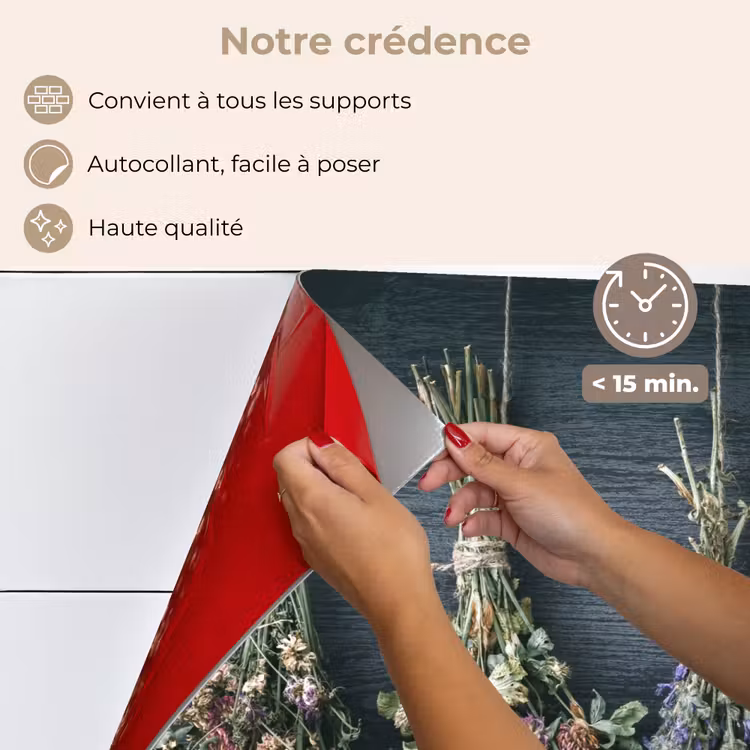 Fond de hotte - Quatuor d'épices sur un mur sombre — 4