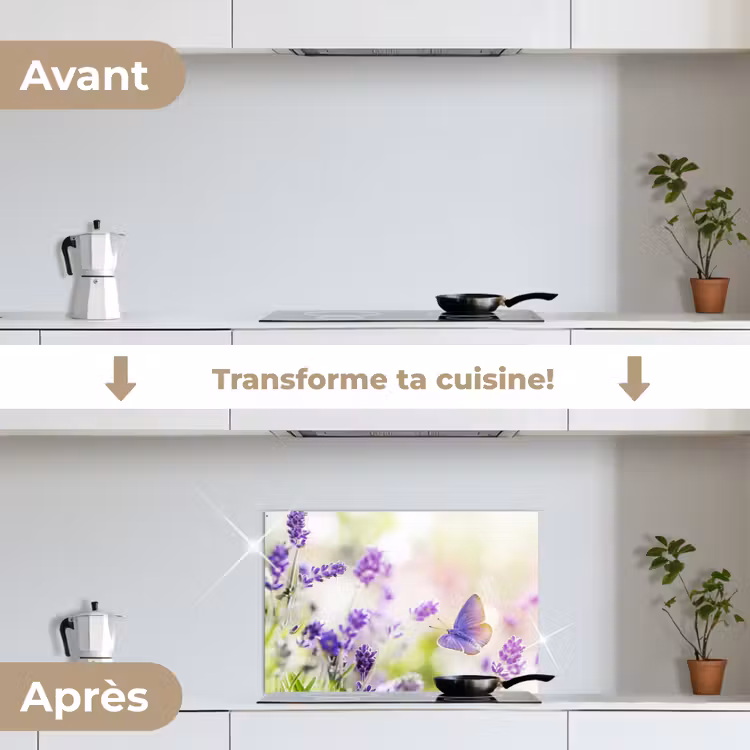 Fond de hotte - Rêve de lavande avec papillon — 7