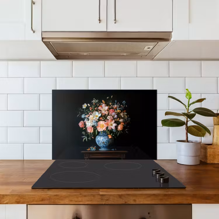 Fond de hotte - Rose - Fleurs - Vase - Couleurs — 3