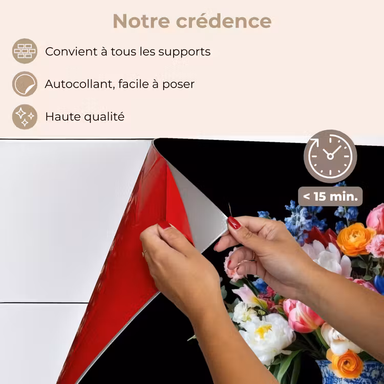 Fond de hotte - Roses - Fleurs - Vase - Bouquet — 4