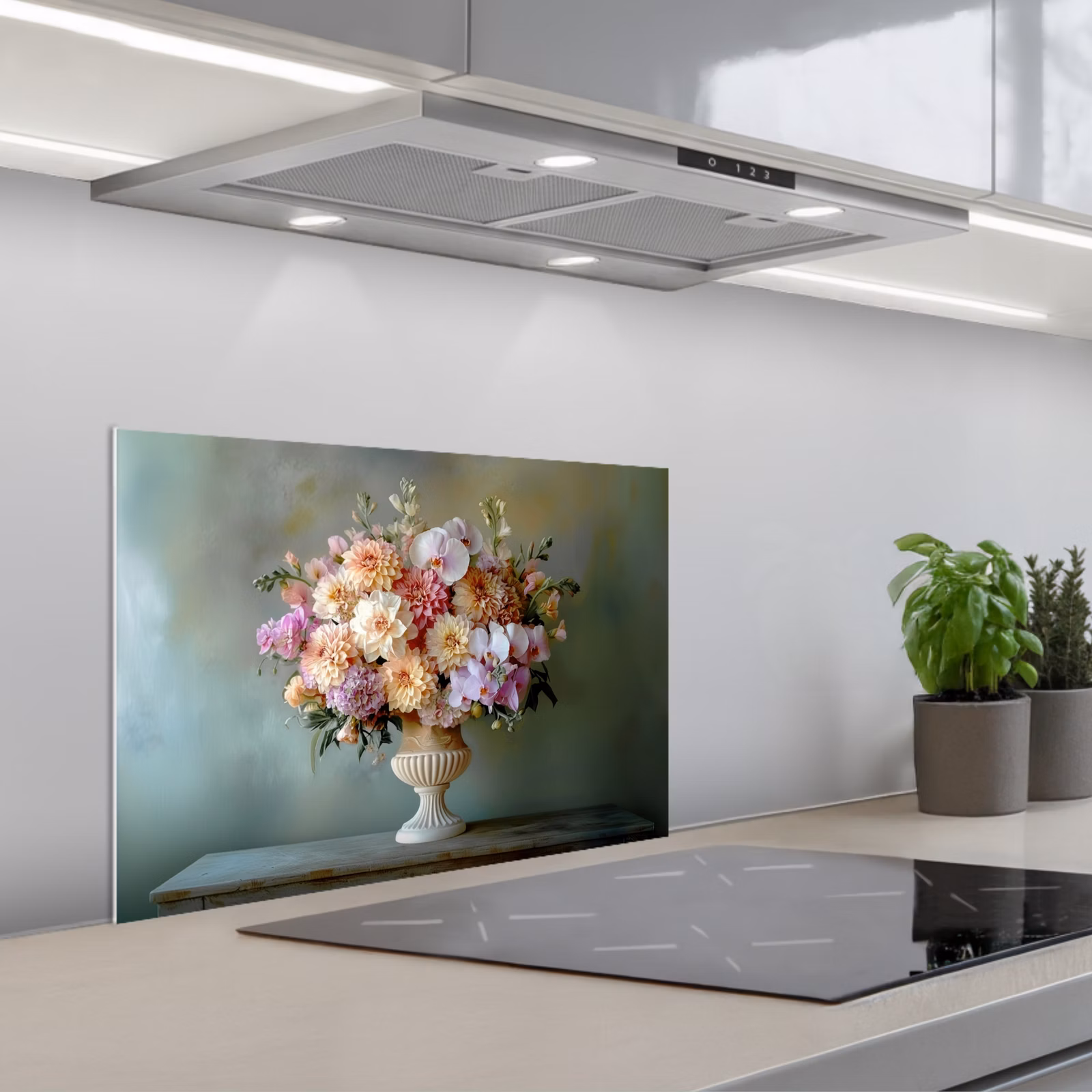 Fond de hotte - Orchidée - Bouquet - Vase - Fleurs — 1