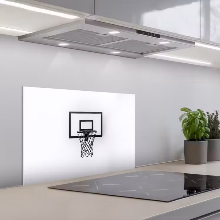 Fond de hotte - Panneau de basket - Minimaliste - Noir — 1
