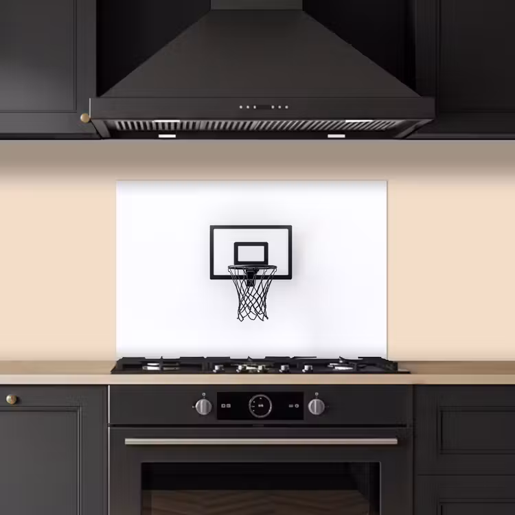 Fond de hotte - Panneau de basket - Minimaliste - Noir — 5