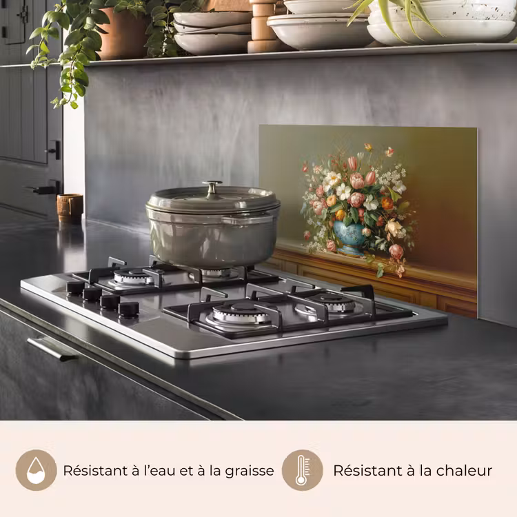 Fond de hotte - Vase - Pastel - Couleurs - Fleurs — 2
