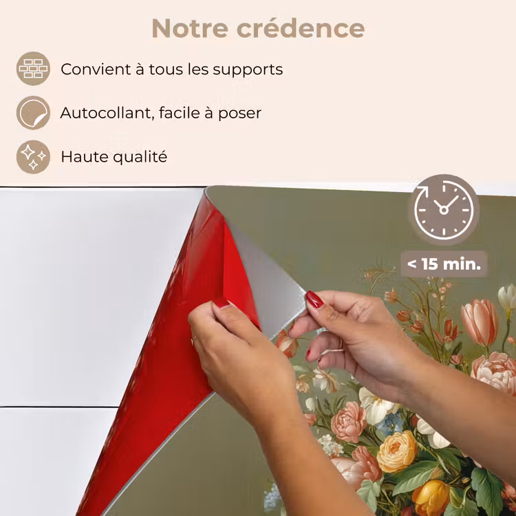Fond de hotte - Vase - Pastel - Couleurs - Fleurs — 4