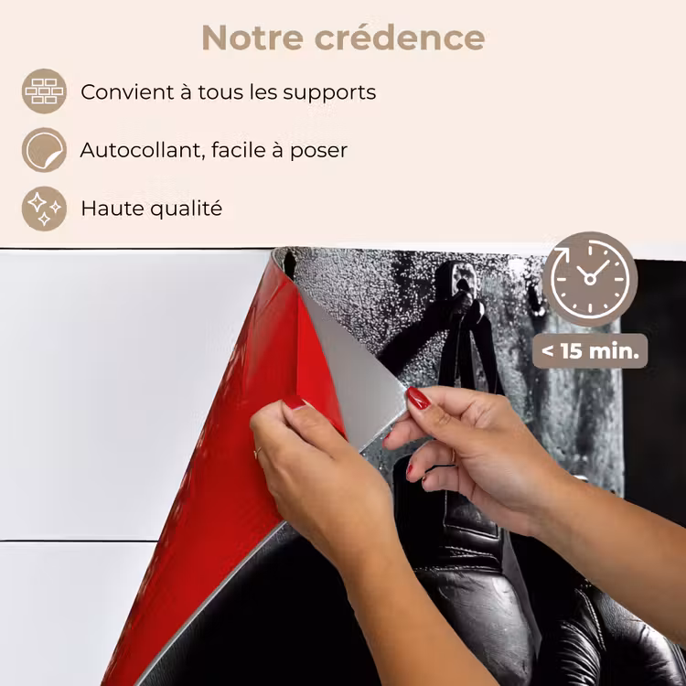 Fond de hotte - Gants de boxe - Mur - Foncé - Noir — 4