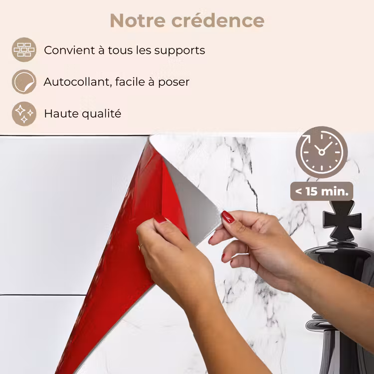 Fond de hotte - Pièce d'échecs - Roi - Noir - Marbre — 4