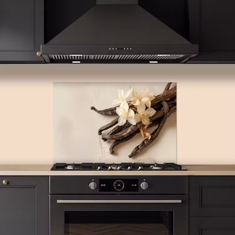 Fond de hotte - Vanille - Floral - Beige — 5