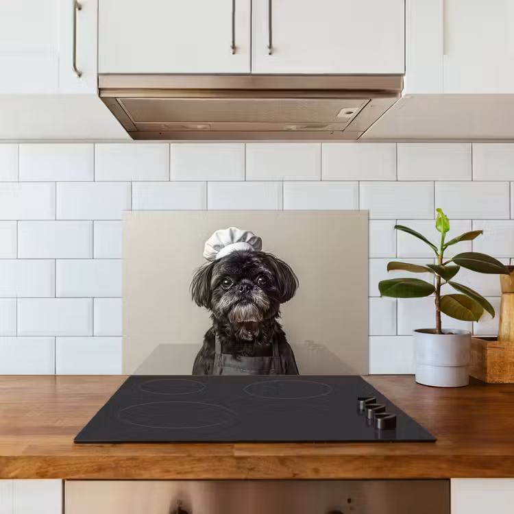 Fond de hotte - Vêtements de chef - Noir - Chien — 3