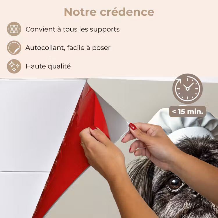 Fond de hotte - Vêtements de chef - Noir - Chien — 4