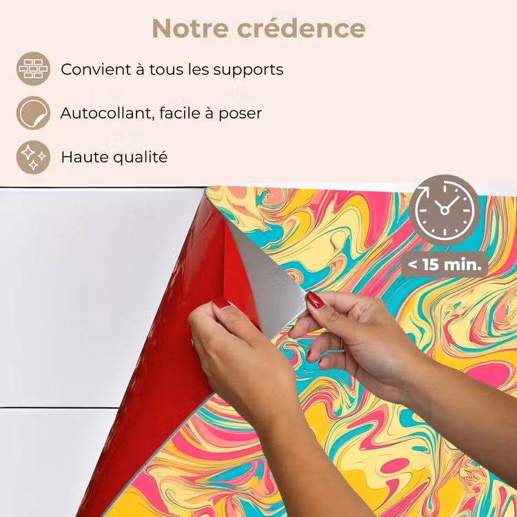 Fond de hotte - Jaune - Rose - Bleu - Rétro — 4