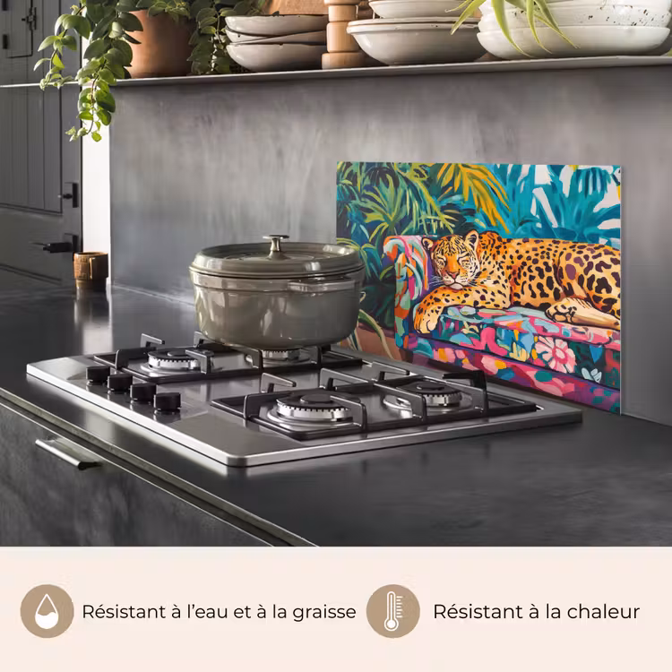 Fond de hotte - Léopard - Coloré - Tropical — 2