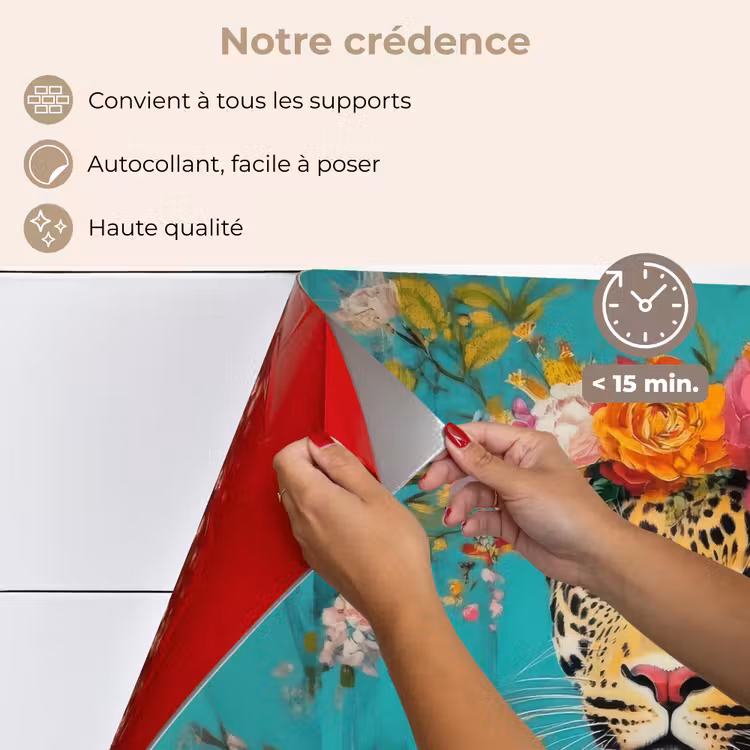 Fond de hotte - Léopard - Fleurs - Couronne — 4
