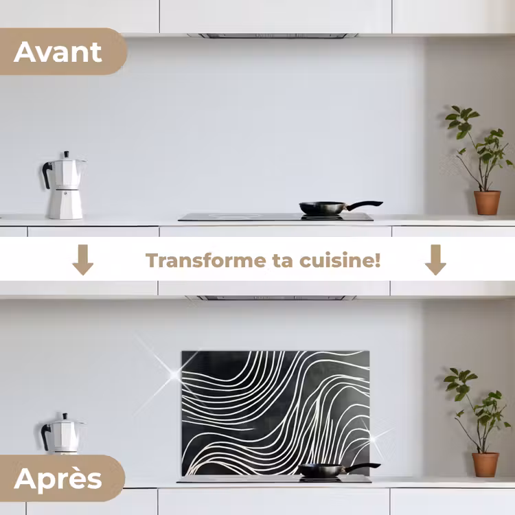 Fond de hotte - Lignes - Motif - Abstrait - Blanc — 7