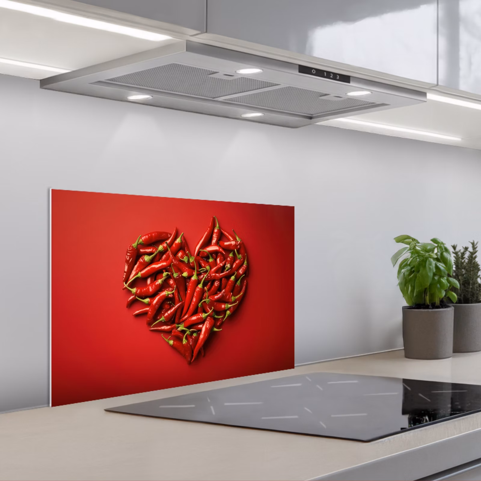Fond de hotte - Poivrons - Rouge - Coeur — 1
