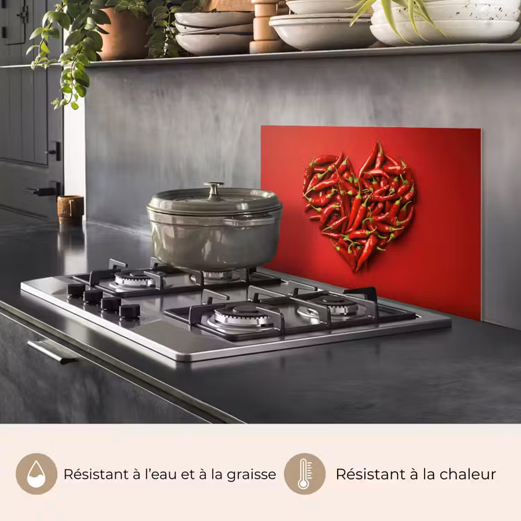 Fond de hotte - Poivrons - Rouge - Coeur — 2