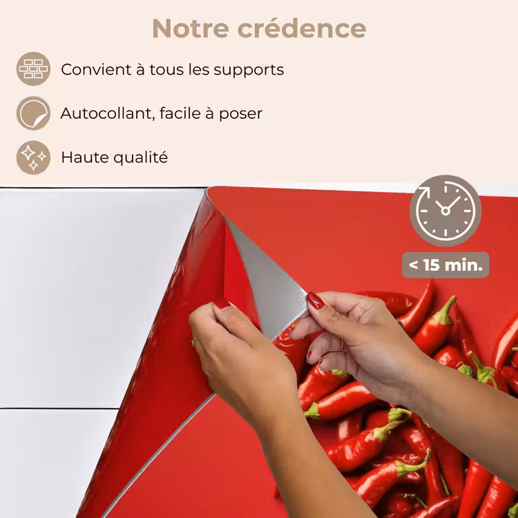 Fond de hotte - Poivrons - Rouge - Coeur — 4