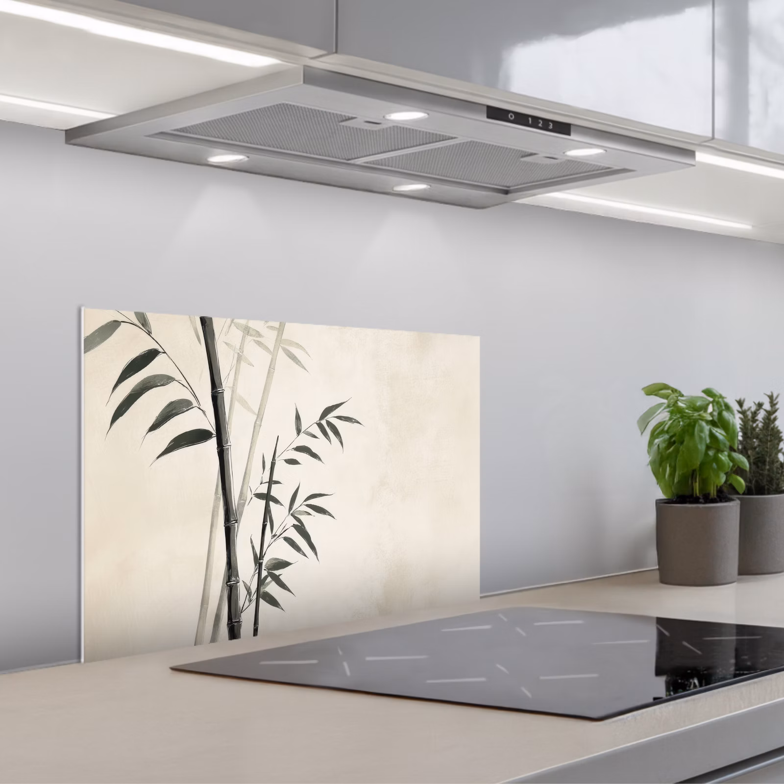 Fond de hotte - Japandi - Bambou - Beige — 1