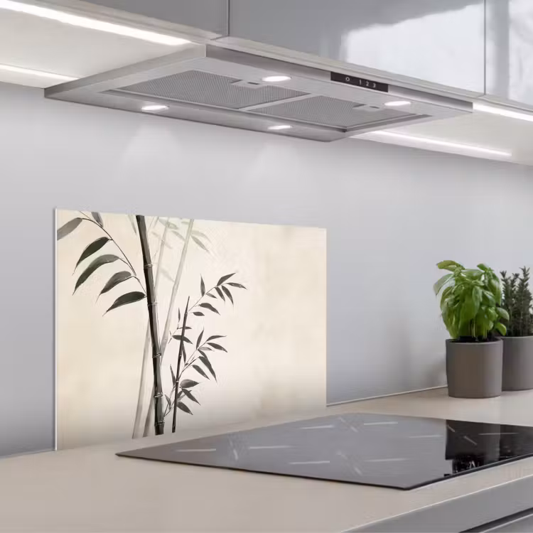 Fond de hotte - Japandi - Bambou - Beige — 1